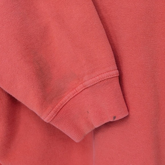 Vintage 90s GAP XL Orange Crew Neck Pullover Cotton Blend Sweatshirt Flawed - Picture 8 of 11